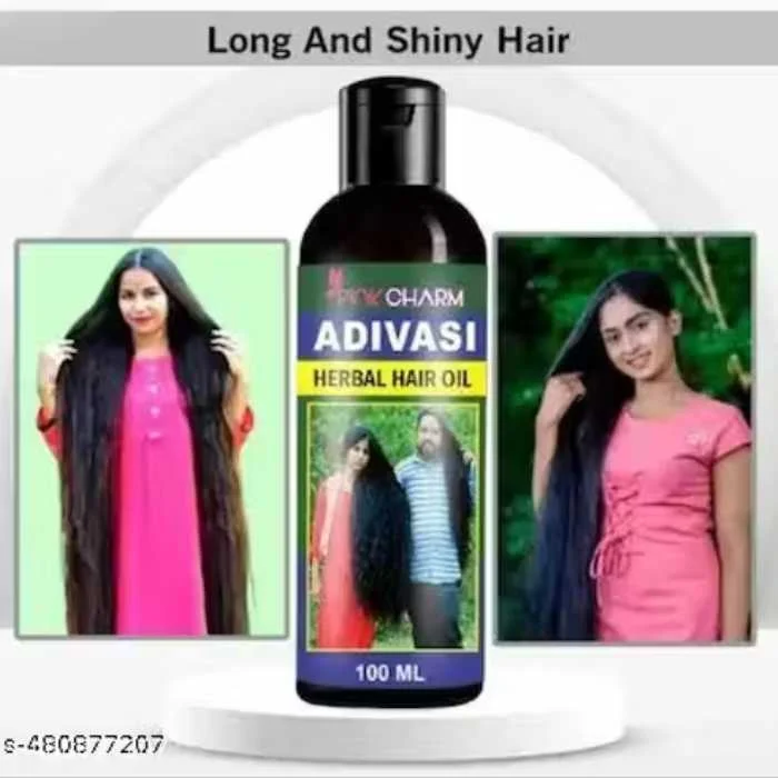 Pure Adivasi Herbal Hair Oil 100ML for Hair Growth Hair Fall Control Dandruff Treatment Scalp Nourishment Thick Long Strong Hair Ayurvedic Natural Tribal Oil image 2
