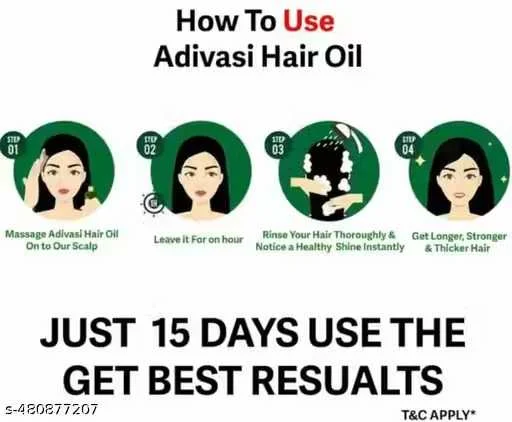 Pure Adivasi Herbal Hair Oil 100ML for Hair Growth Hair Fall Control Dandruff Treatment Scalp Nourishment Thick Long Strong Hair Ayurvedic Natural Tribal Oil image 4