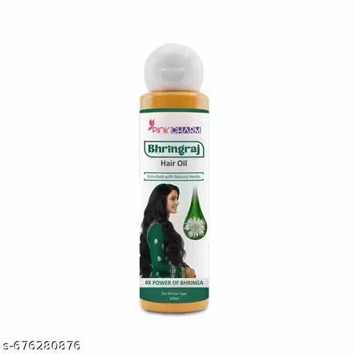 Pink Charm Bhringraj Hair Oil 100ML for Hair Growth Hair Fall Control Dandruff Treatment Scalp Nourishment Root Strengthening Thick Long Strong Hair Ayurvedic Herbal Oil image 5