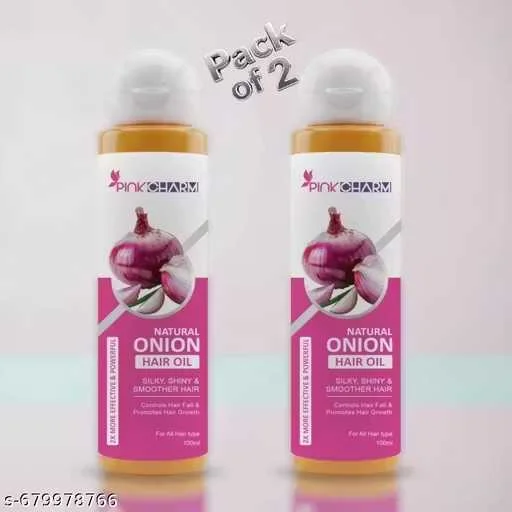 Herbal Onion Hair Oil for Hair Growth, Hair Fall Control & Scalp Repair No Smell Non Greasy Non Toxic Natural Onion Oil 100 g (Pack of 2) image 1