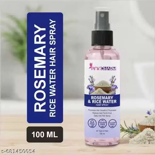 Rosemary & Rice Water Hair Growth Spray 100ML – Herbal Leave-In Scalp Tonic for Hair Fall Control, Dandruff Care, Silky Shiny Hair, Root Strengthening & Frizz Repair Mist image 5
