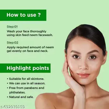 Pink Charm Neem Tulsi Face Gel 100 GM – Herbal Anti Pimple Oil Control Face Moisturiser Gel for Acne Care, Skin Cooling, Hydration & Fresh Glowing Skin for Men Women thumbnail 1