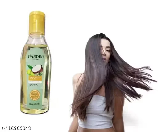 Premium Gold Herbal Hair Oil 100ml Nourishing Ayurvedic Hair Growth & Strengthening Oil with Natural Herbs for All Hair Types India image 2
