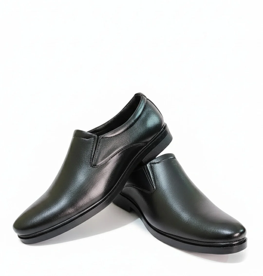 GVOLF Stylish Slip-On Formal Shoes for Men in Black Synthetic Leather for Office Wear Business Meetings and Daily Corporate Use 2001 size 7 image 1