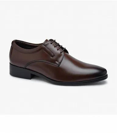 GVOLF  Premium Brown Leather Formal Shoes for Men with Polished Finish Lace-Up Office Wear Business Footwear size 7 thumbnail 1