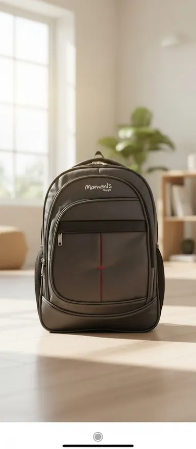 Moments Bags: Urban Explorer Series - Geometric Textured Charcoal Grey Laptop Backpack thumbnail 0