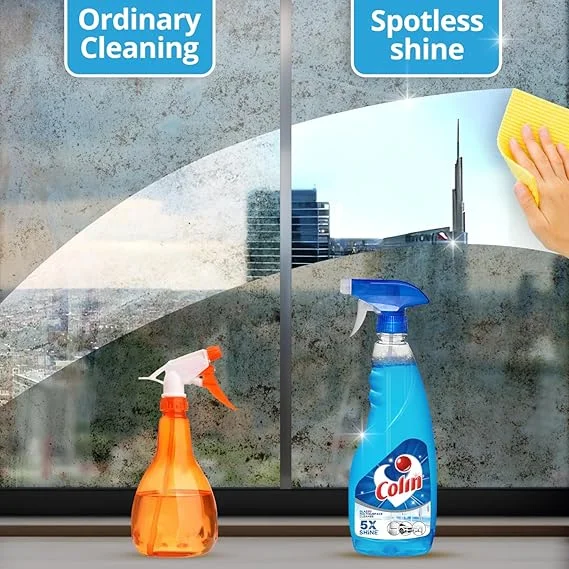 Colin 500ml Glass and Surface Cleaner Spray Pack of 3 Multi Surface Liquid Cleaner for Car Windshield Kitchen Tiles Mirrors Windows India No 1 Glass Cleaning Solution image 2