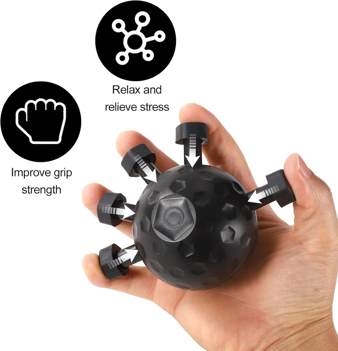 Right Traders ,Hand Grip Strengthener,Ultimate Finger Exerciser Strength Trainer Exercise Ball  image 2