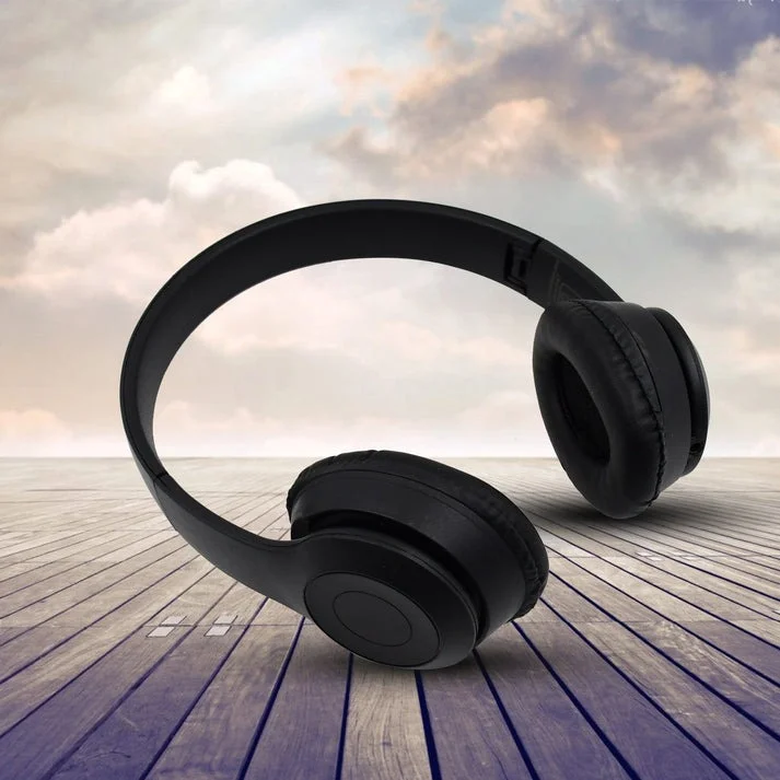 Wireless Foldable Portable Bluetooth Headphones with Deep Bass HD Sound, Over Ear Adjustable Headset with Mic for Travel Online Classes Gaming Music Android iPhone India image 2