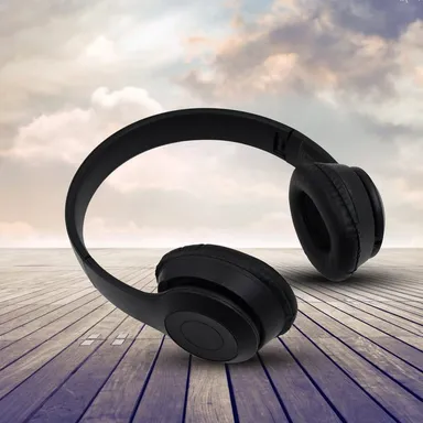 Wireless Foldable Portable Bluetooth Headphones with Deep Bass HD Sound, Over Ear Adjustable Headset with Mic for Travel Online Classes Gaming Music Android iPhone India thumbnail 1