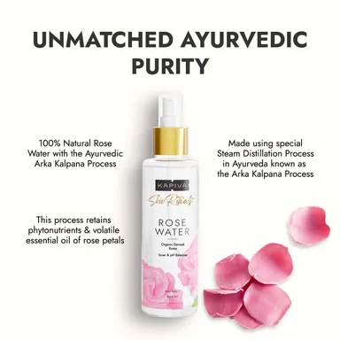 Kapiva Organic Rose Water/Gulab Jal Spray (200 Ml)|Premium Face Mist And Toner For Brighter And Hydrated Skin|Oil-Control, Unclog Pores, Pack Of 1 thumbnail 1