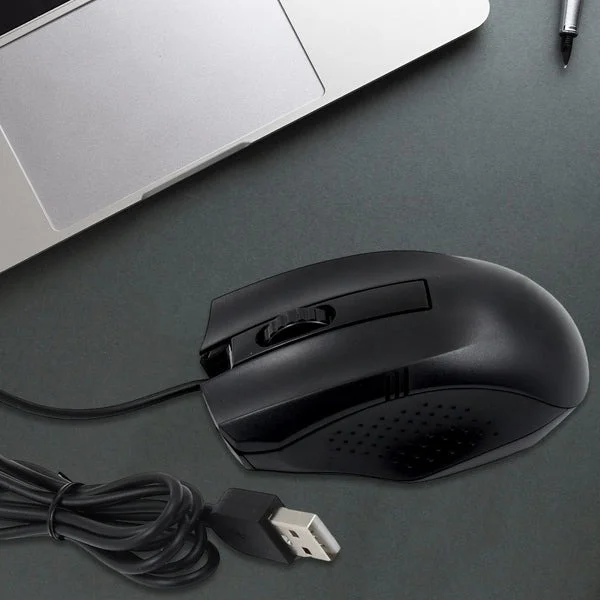 High Precision Wired USB Mouse for PC Laptop, Ergonomic Optical Mouse 1000 DPI Plug and Play, Budget Computer Mouse Under 200 for Office Home Gaming India image 1