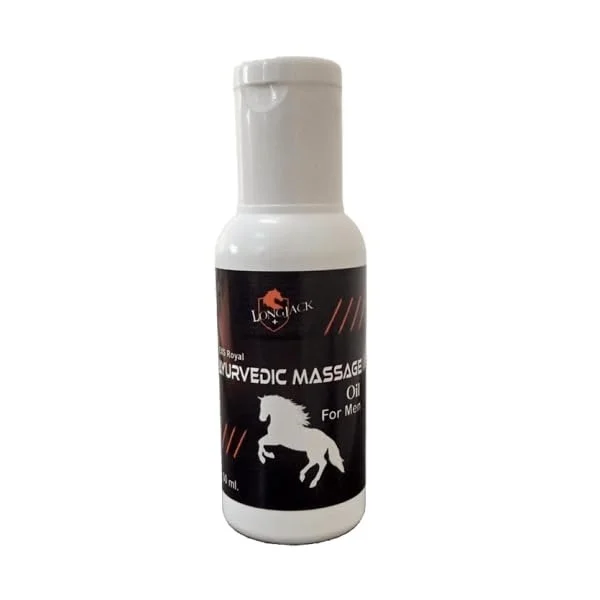 LongJack+ Ayurvedic Herbal Massage Oil for Men Natural Massage Oil for Stamina, Strength & Energy Support 50ml image 1