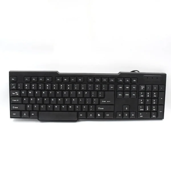 USB Wired Keyboard Full-Size USB Keyboard 104 Keys Plug-and-Play USB Keyboard for Laptop PC Desktop Ergonomic Typing Multimedia Keys Spill-Resistant Durable Office Home Use image 2
