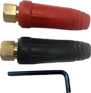 35-50mm Heavy-Duty Brass Male Female Welding Cable Connector with Alignment Key for Inverter ARC Welding Machine High Current Industrial Power Coupler thumbnail 1