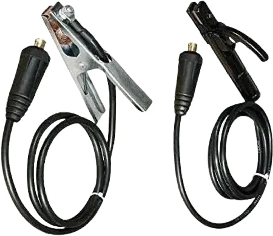 200 Amp Electrode Holder Earth Clamp 35-50 Male Connector with 1.75m Copper Cable Set for Inverter ARC MMA Welding Machine Heavy Duty Industrial Kit image 5