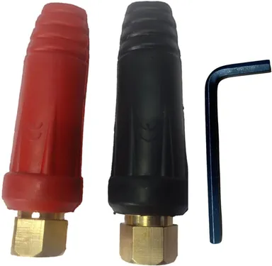 35-50mm Heavy-Duty Brass Male and Female Welding Cable Connector with Alignment Key for Inverter ARC MMA Welding Machine Industrial Power Coupler thumbnail 1