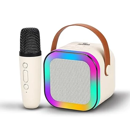 Wembley Rechargeable Wireless Karaoke Microphone with Bluetooth Speaker and LED Lights image 1