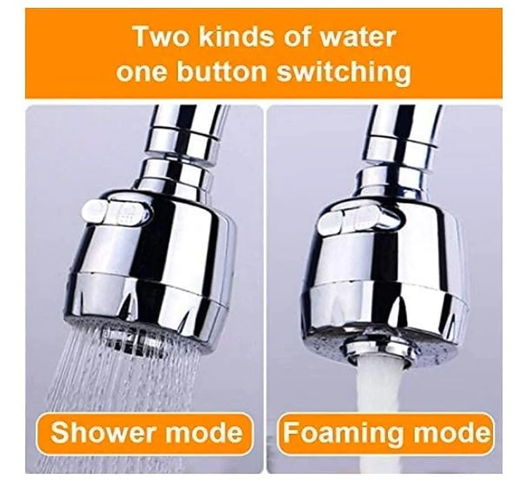 360° Flexible Kitchen Tap Extender with Adjustable Faucet Nozzle & Water Saving Aerator image 3