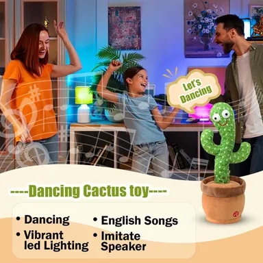 Right Traders,MAJIK Dancing Cactus for Kids Repeat What You Say and Sings Soft Plush Talking Cactus Baby Toys Funny Education Toys for Children thumbnail 1