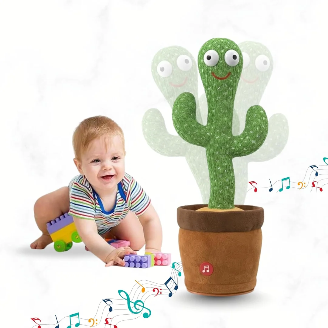Rechargeable Dancing Cactus Toy with Music, Lights & Educational Interaction image 1