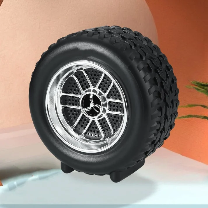 Unique Tyre Shape Wireless Portable Bluetooth Speaker Experience Powerful Sound in a Bold Tyre Shape Design – Stylish, Portable and Fully Rechargeable Wireless Bluetooth Speaker for Every Occasion. image 1