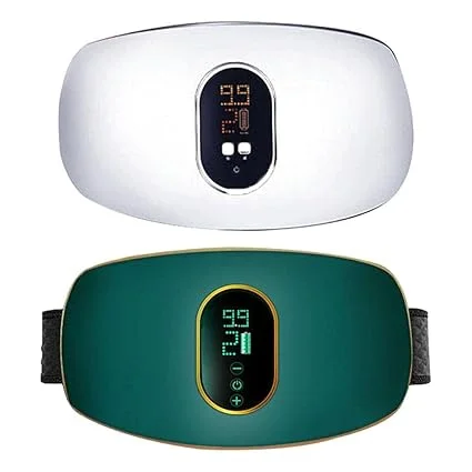 Generic Slimming Belt with Heating & Vibration Massage for Men Women Adjustable Tummy Fat Burner Waist Trimmer Weight Loss Belt Green Body Shaper India image 2