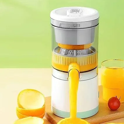 Portable Electric Juicer Machine 360° Automatic Orange Juice Extractor Maker Compact Small Fruit Juicing Machine for Home Kitchen Travel Hotel Fresh Citrus Juicer India image 1