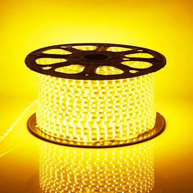 5 Meter Warm White LED Strip |Rope Lights |Energy Saving Waterproof Home Decor, False Ceiling & Room Lighting for Diwali thumbnail 1