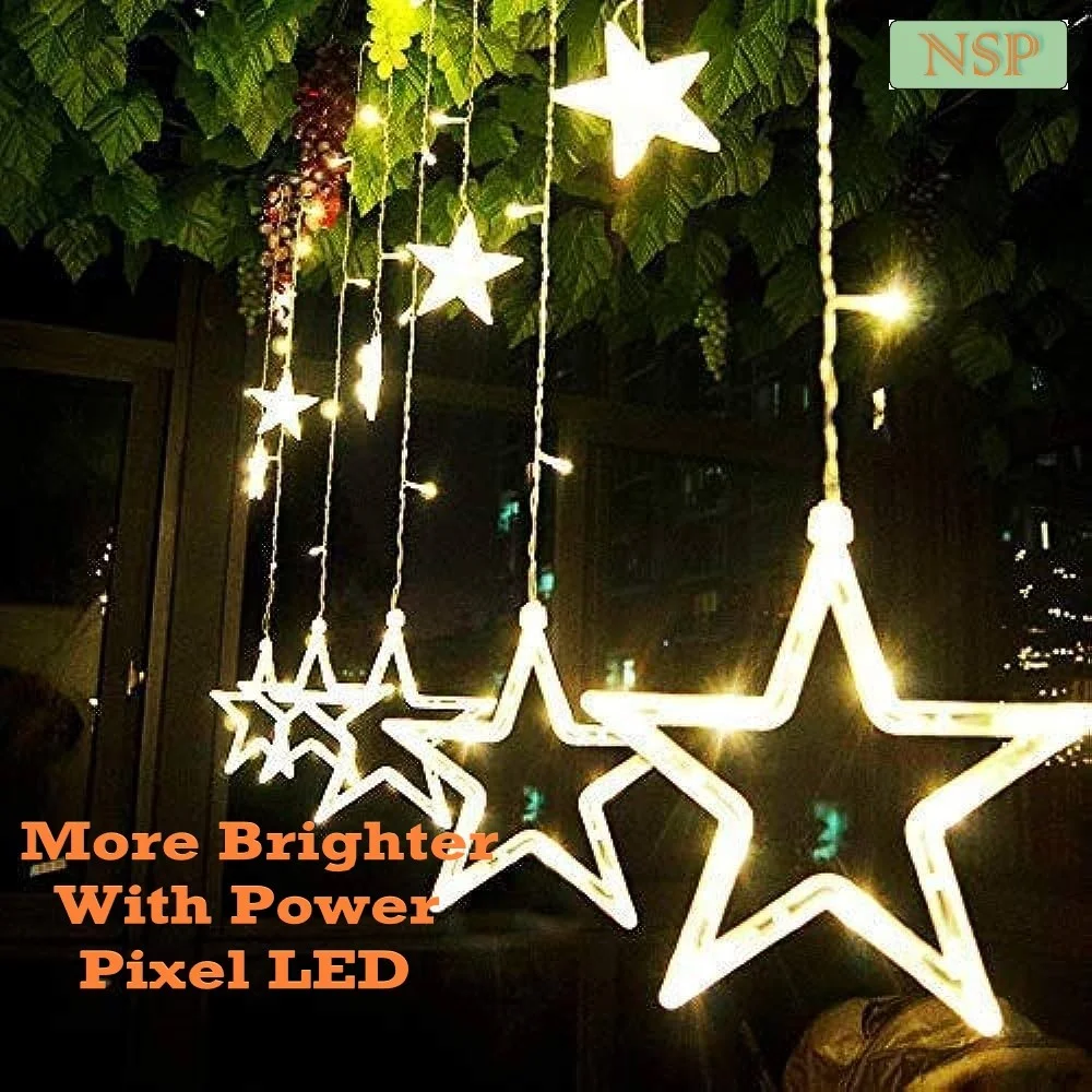 Star Light Bright Glow Yellow Star LED Light String | Energy Saving Decorative Lights for Festivals and Parties image 3