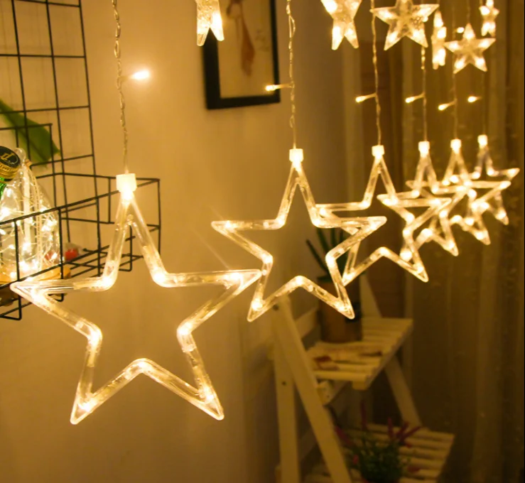 Star Light Bright Glow Yellow Star LED Light String | Energy Saving Decorative Lights for Festivals and Parties image 1