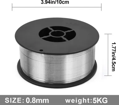 0.8mm Mild Steel MIG Welding Wire Roll 5 Kg Copper Coated Solid Wire for CO2 Shielding Gas Inverter MIG Welding Machine – High Quality ER70S‑6 Solid Filler Wire, Stable Arc, Low Spatter, Smooth Feed, Industrial & Workshop Consumable thumbnail 1