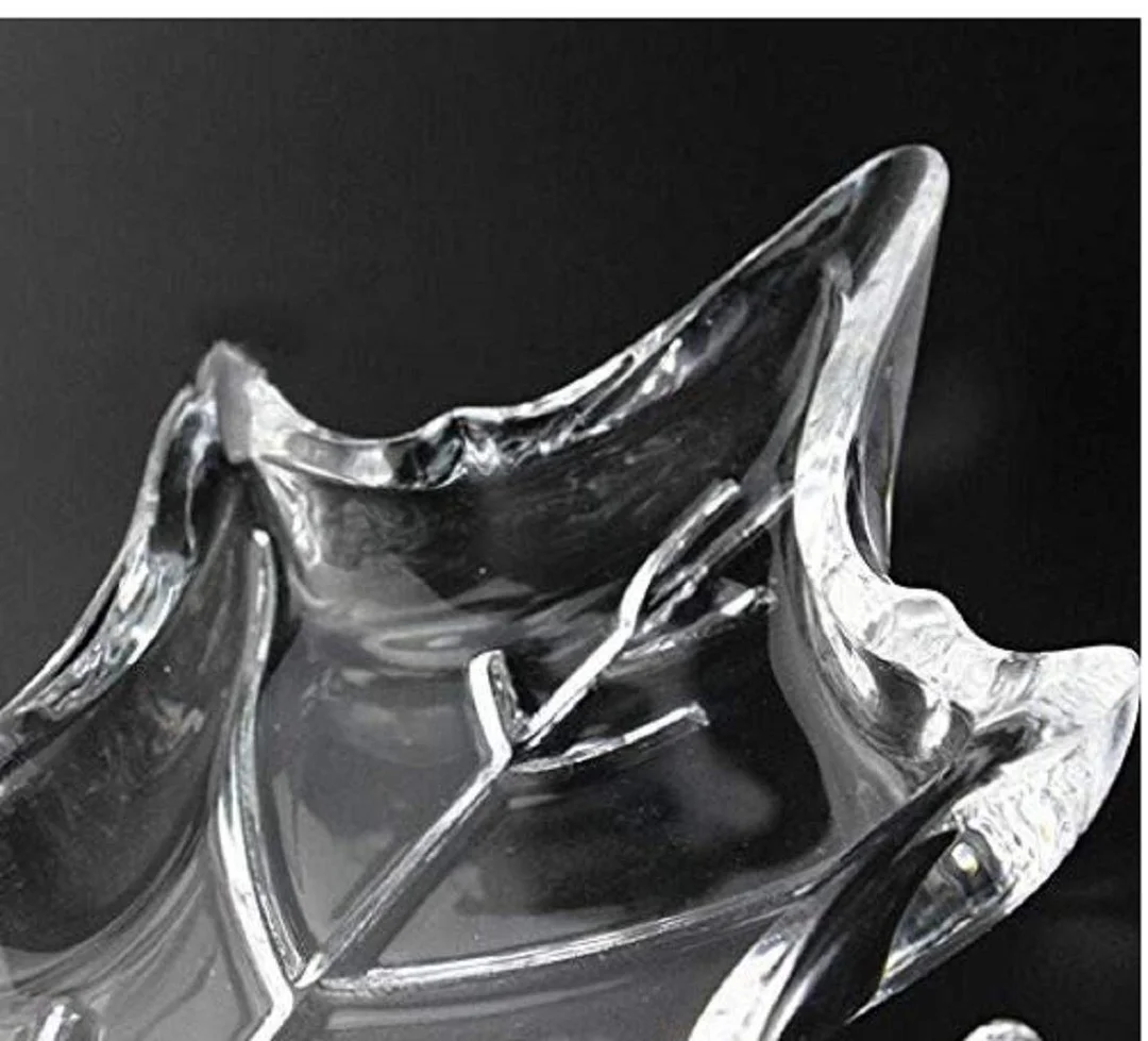 Maples Glass Fruit Plate Leaf Shape Maple Leaf Shape Serving Tray image 3