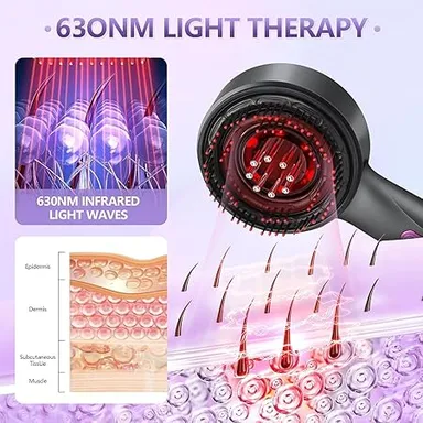 3 in 1 Electric Hair Oil Applicator with IPX7 Waterproof Scalp Massager Brush Head Massager Comb for Deep Root Nourishment Hair Growth Anti Dandruff Oil Distribution Black thumbnail 1