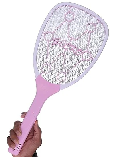 Electric Mosquito Killer Bat Racket with Rechargeable Powerful Battery LED Indicator Shock Grid Protection Multicolour Indoor Outdoor Insect Fly Swatter for Home Office Travel India image 2