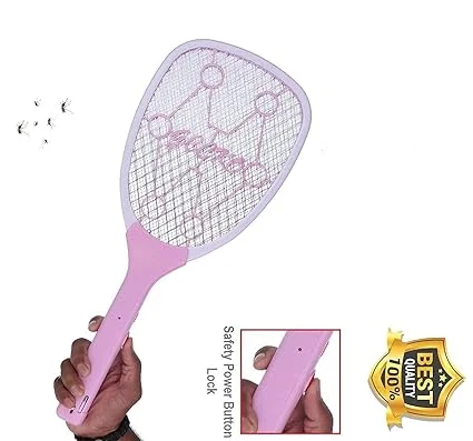 Electric Mosquito Killer Bat Racket with Rechargeable Powerful Battery LED Indicator Shock Grid Protection Multicolour Indoor Outdoor Insect Fly Swatter for Home Office Travel India image 1