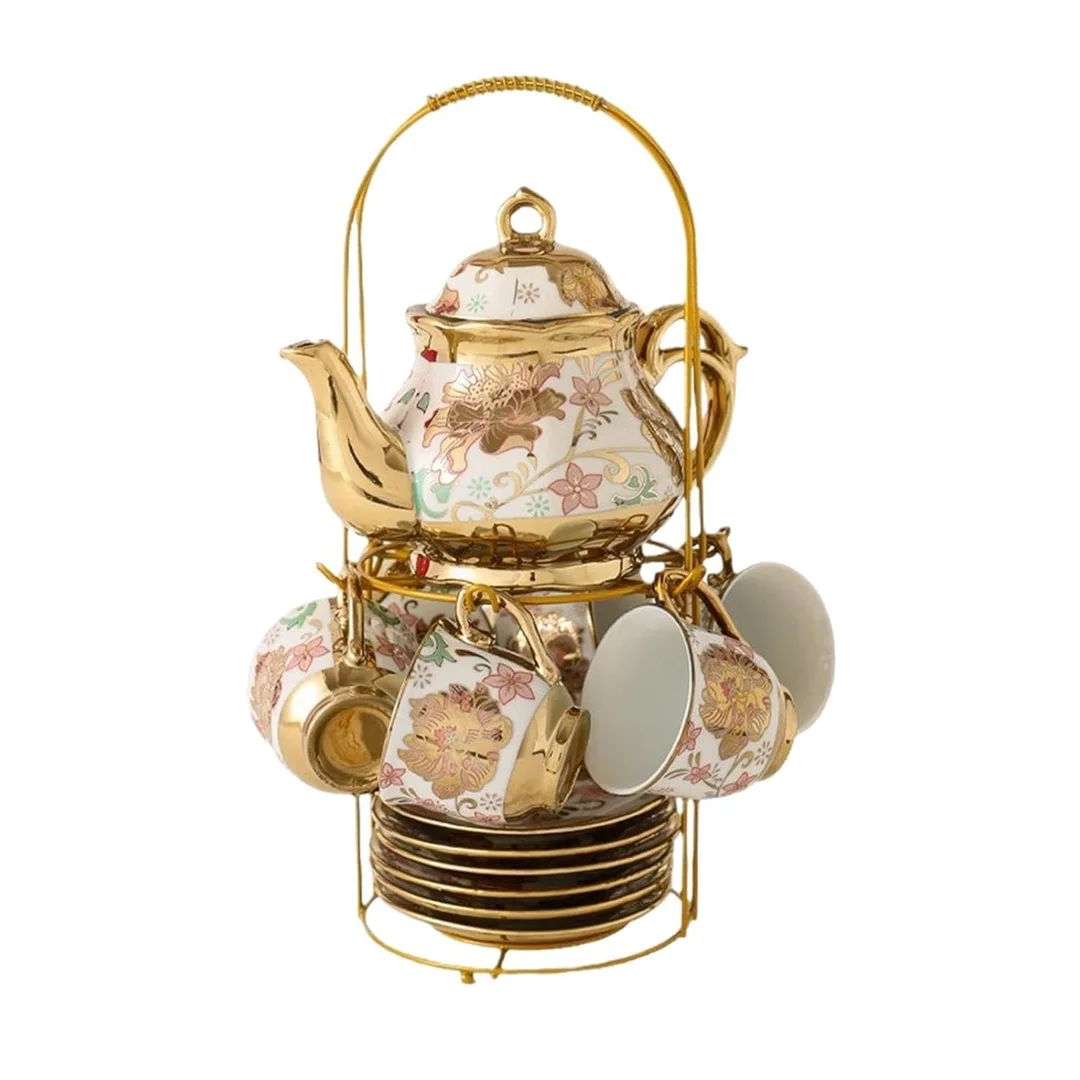 Tea Cup & Saucer Set – Elegant European Floral Ceramic Tea Set, Perfect for Parties & Gifting Tea Cup & Saucer Set – Elegant European Floral Ceramic Tea Set, Perfect for Parties & Gifting 160 ML image 3