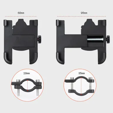 Full Metal Bike Mobile Stand Aluminium Alloy Phone Holder with 360° Rotation Anti‑Vibration Clamp Fits 4.7″–7.2″ Smartphones Navigation GPS Mount thumbnail 1