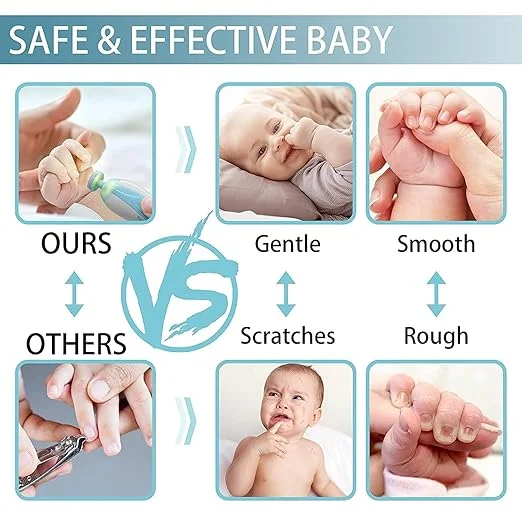 Baby Nail Trimmer for Newborn 0-6 Months with LED Light Electric Baby Nail Cutter Multiple Filing Heads Adjustable Speed Safe Infant Nail Care Kit Multicolor image 1