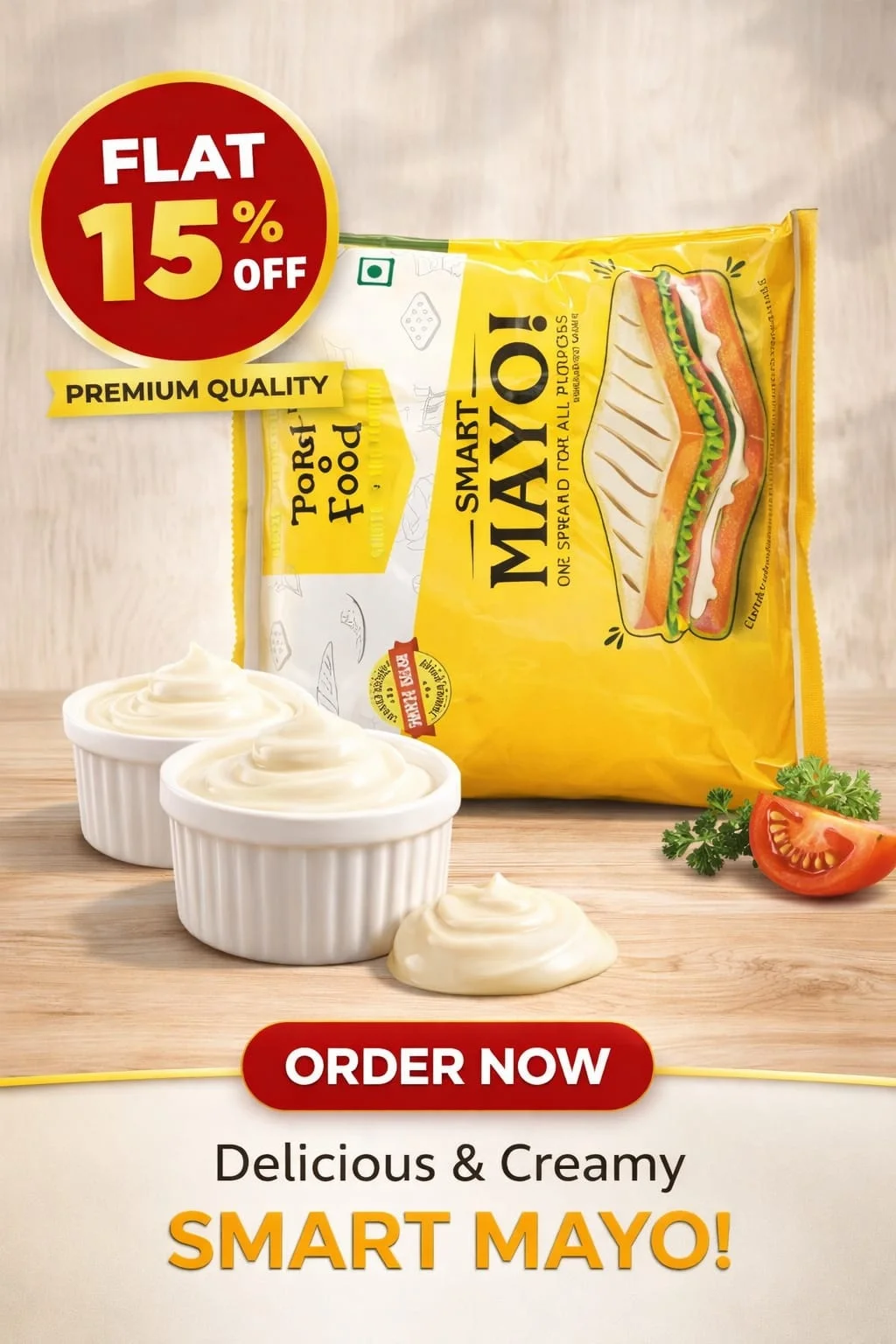 Mayonnaise – Creamy, Eggless & Classic Flavoured Mayos for Sandwich, Burger, Shawarma & Salad Dressing in India image 1