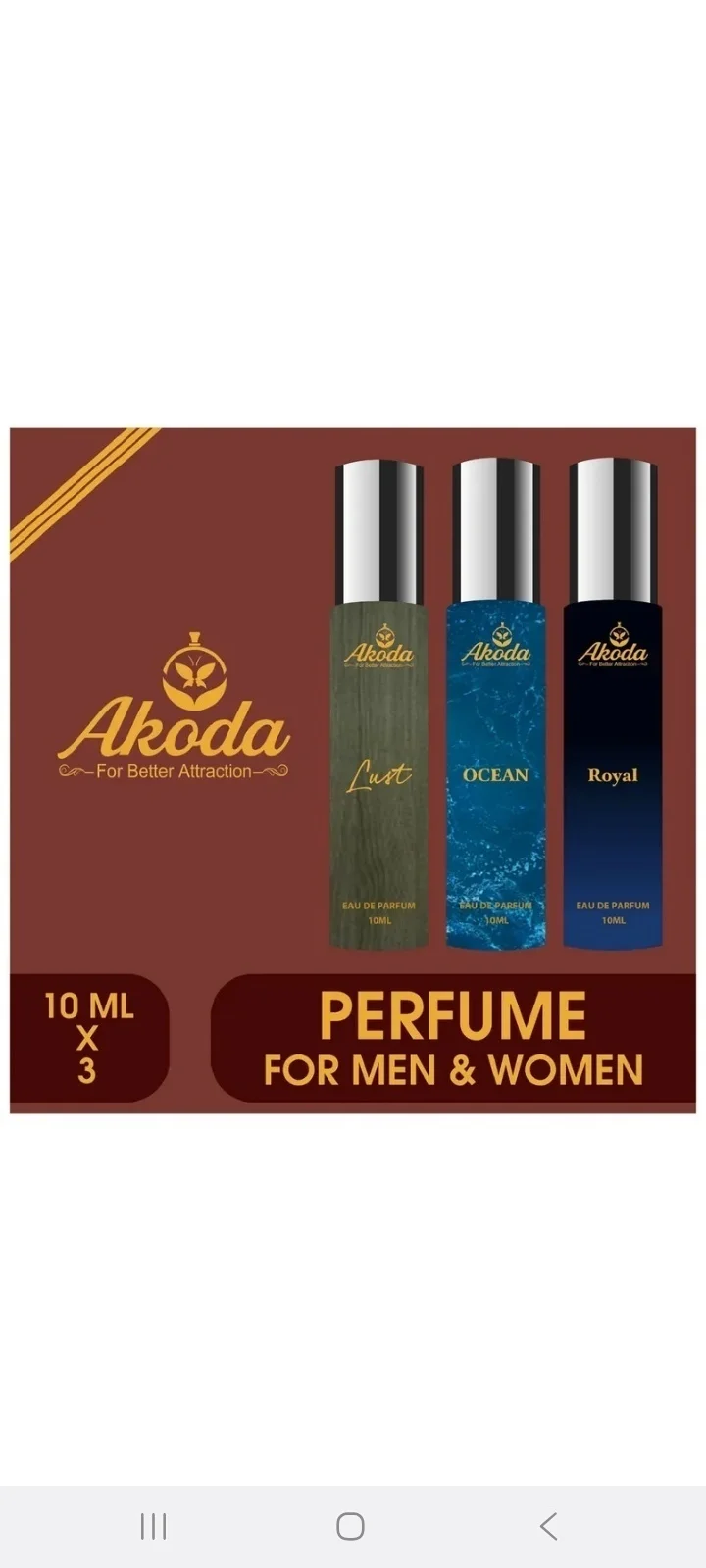 Akoda Luxury Fresh Perfume Pack of 4 x 40ml Long Lasting Daily Use Body Fragrance Spray Gift Set for Men and Women Premium Pocket Size Eau de Parfum Combo image 1