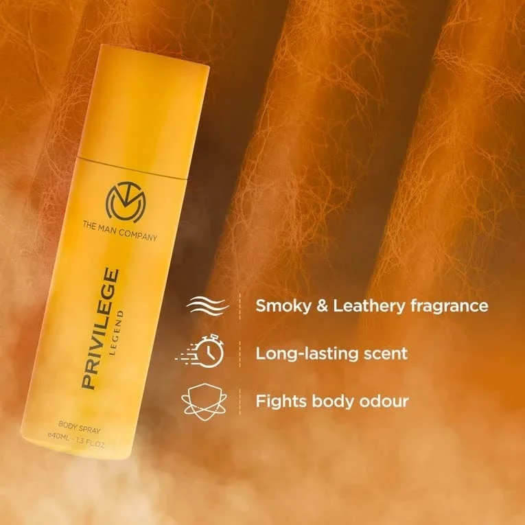 The Man Company Privilege Legend Deodorant for Men - 40 ml | Premium Body Spray | Long-Lasting Fragrance | Perfect Deo For Everyday Use image 1