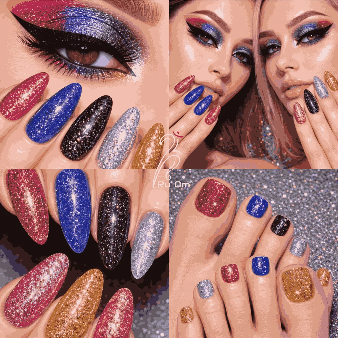 TRUOM Sparkle Loose Holographic Glitter Eyeshadow 6 Grid Box – Multi-Colour Shimmer Makeup for Women Party, Festival, Bridal & Daily Glam Look image 5