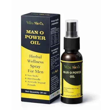 Man O Power Oil, Herbal Wellness Spray for Men, Ayurvedic Inspired Formula, Non-Sticky, 30 ml thumbnail 0