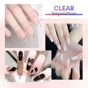 Poly Extension Gel 15ml Clear Builder Nail Extension Gel for Salon & Easy DIY at Home Long Lasting Trendy Nail Art Design UV LED Curing Professional Nail Polish Gift for Women India image 2
