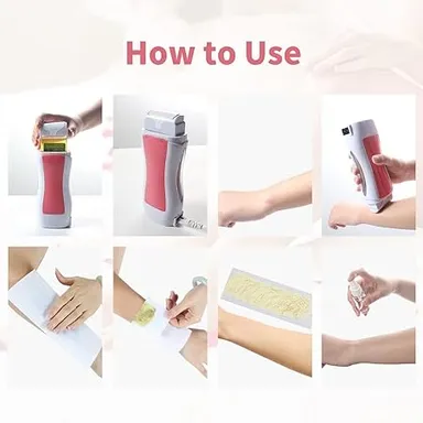 Professional Roller Wax Heater Machine Kit for Hair Removal with Cartridge Warmer Refill Wax Cartridges Wax Strips for Women All Skin Types Full Body Underarm Bikini Facial Waxing Set thumbnail 1