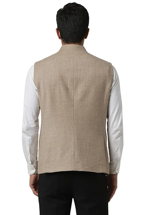 Authentic Khadi Cotton Bhagalpuri Modi Waistcoat|Premium Handloom Sleeveless Nehru Jacket | Traditional Indian Ethnic Wear | Heritage Craftsmanship | Sustainable & Eco-Friendly Fabric image 3