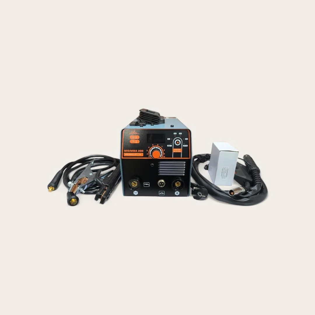 METAPOD MIG MMA 200 Amp Gasless Welding Machine with Dual Function MIG ARC Inverter IGBT Portable Welder for Mild Steel Stainless Steel Iron Home Workshop Use India Gray image 7