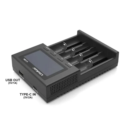 4‑Slot Universal Smart Battery Charger for Li‑ion 18650 26650 21700 18350 14500 + AA AAA NiMH NiCd with LCD Display Intelligent Fast Charging image 4
