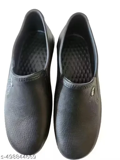 Men Black Formal Rubber Shoes - Lightweight Men’s Formal Shoes in Black with Flexible Rubber Sole Men Black Formal Rubber Shoes 10 thumbnail 0